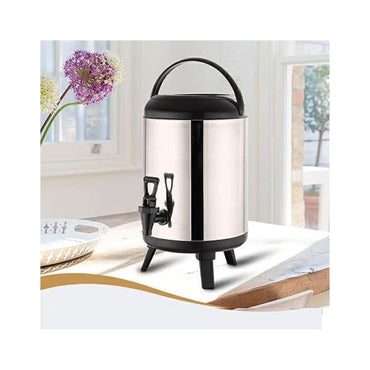 8L Stainless Steel Insulated Drink Bucket Hot& Cool Water, Tea, Milk, Coffee & Liquids Dispenser Jar